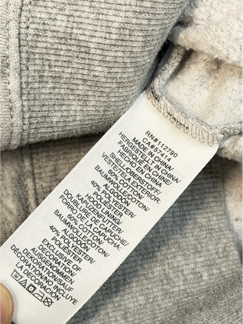 True Religion Men's L Pullover Hoodie Gray Large Heritage Buddha Graphic